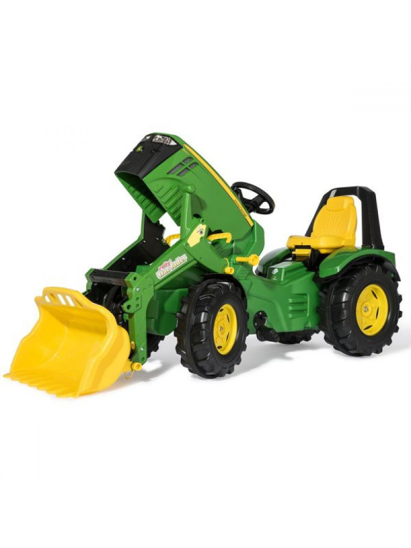 John Deere Traktor na Pedały X-Trac Premium Łyżka Ciche Koła Rolly Toys