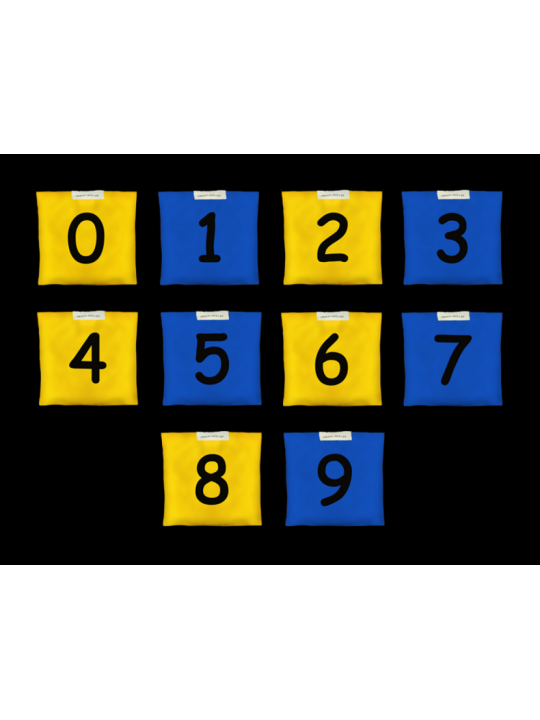 Woreczki gimnastyczne Akson Cyferki  ZESTAW PARZYSTE I NIEPARZYSTE