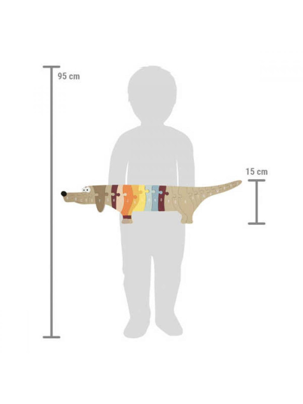 Puzzle / Układanka z literkami - Pies do nauki alfabetu