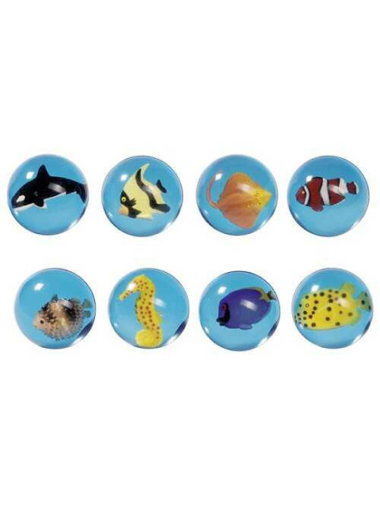 Bouncing ball - 3D fishes - set of 16