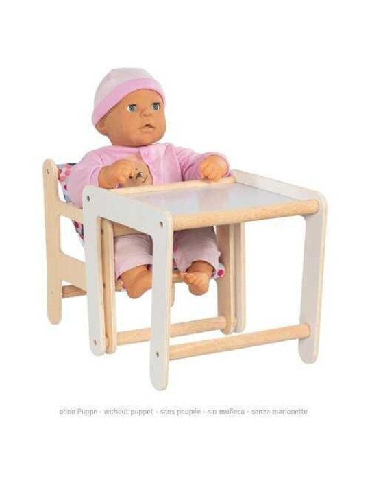 Doll's high chair with table, 2in1