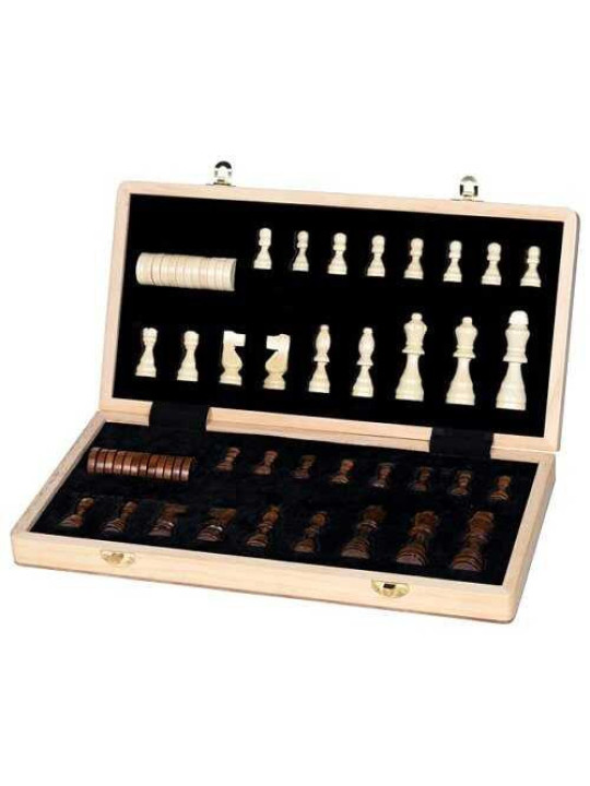 Chess/checkers game, 2in1, magnetic