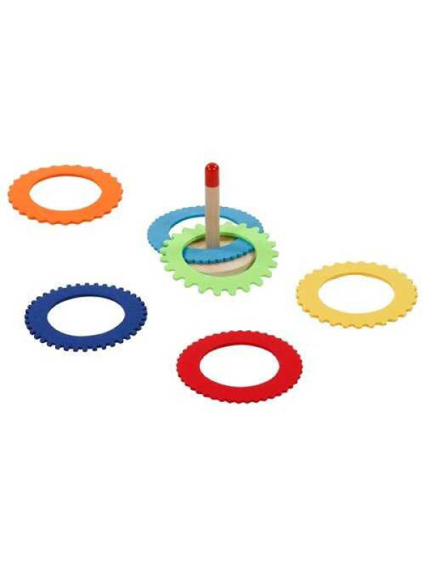 Hoopla game with 6 felt rings