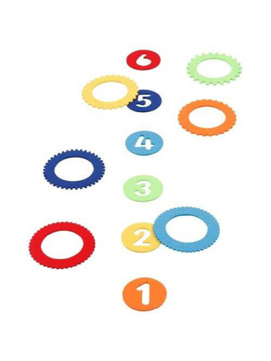 Hoopla game with 6 felt rings