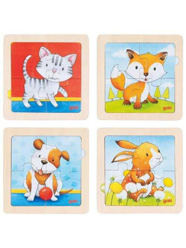 Background puzzle baby animals - set of 8