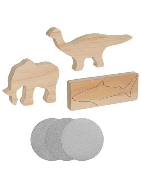 Carving blanks, 3 different animals in a set