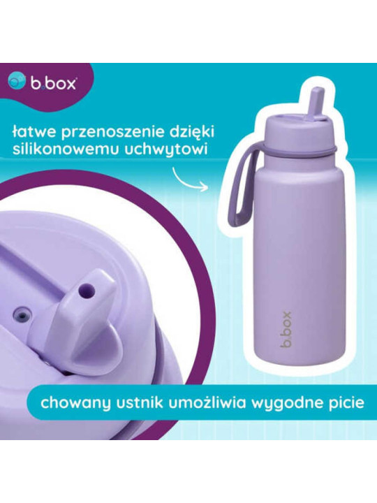 Butelka termiczna ze składanym ustnikiem – termos ze stali nierdzewnej 1l Lilac Love, b.box