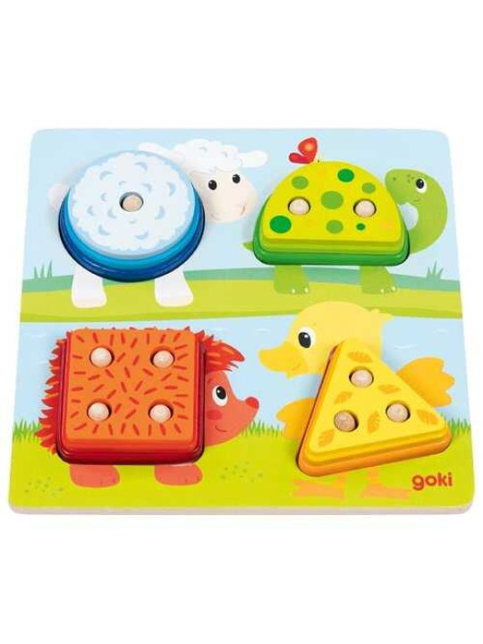 Color and Shape Sorting Board Animals