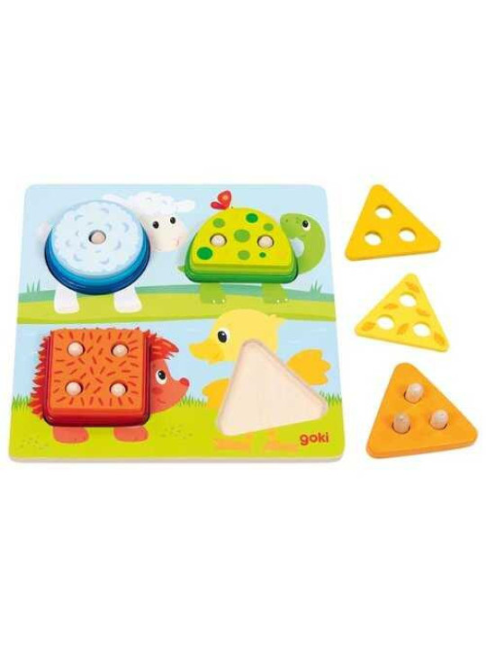 Color and Shape Sorting Board Animals