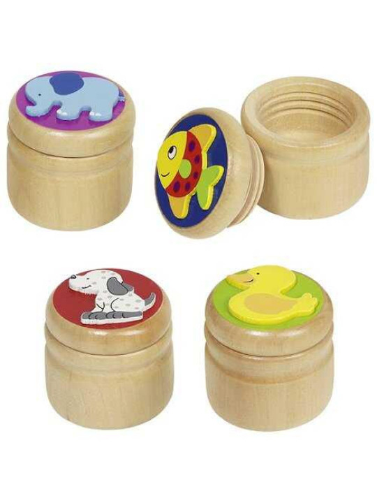 Milk teeth box, elephant, duck, fish, dog - set of 8