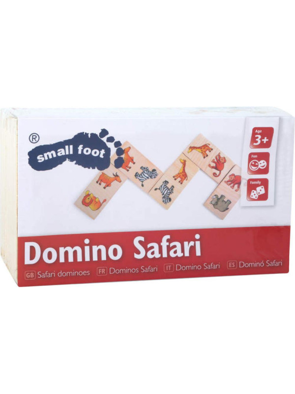 Domino dla dzieci w pudełku Safari, zabawka montessori