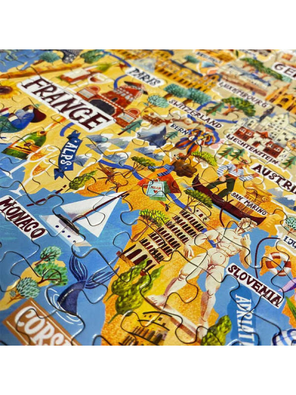 Bopster, ilustrowane puzzle 1000 el Mapa Europy