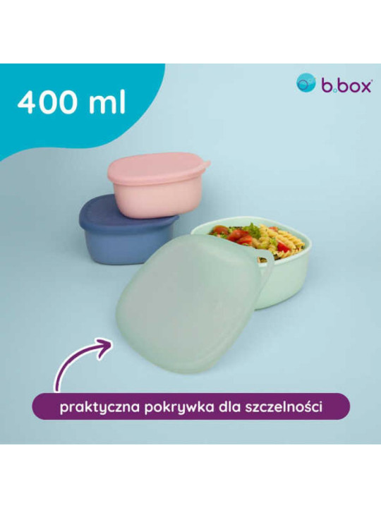 Silikonowy pojemnik z pokrywką do lunchboxa Ocean, b.box