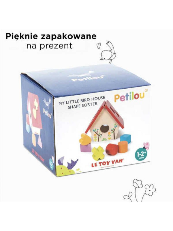 Sorter kształtów drewniany domek My little bird Le Toy Van