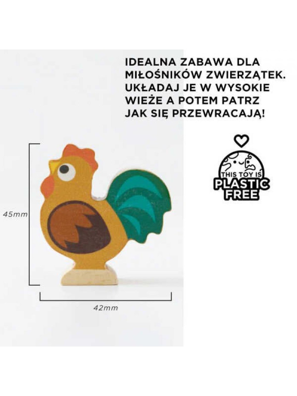 Gra zręcznościowa - Figurki zwierzątka drewniane wiejskie Le Toy Van