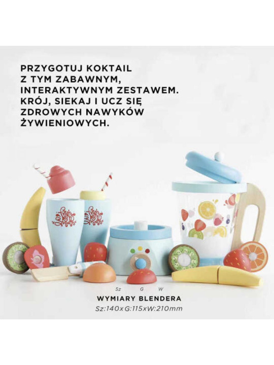 Drewniany blender z owocami na rzepy  „Fruit & Smooth” Le Toy Van