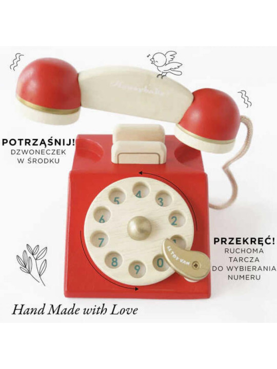 Drewniany telefon Vintage Le Toy Van