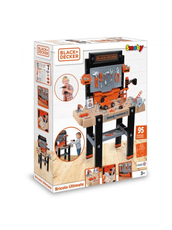 SMOBY Duży Warsztat Black & Decker Bricolo Ultimate - 92 Akcesoria