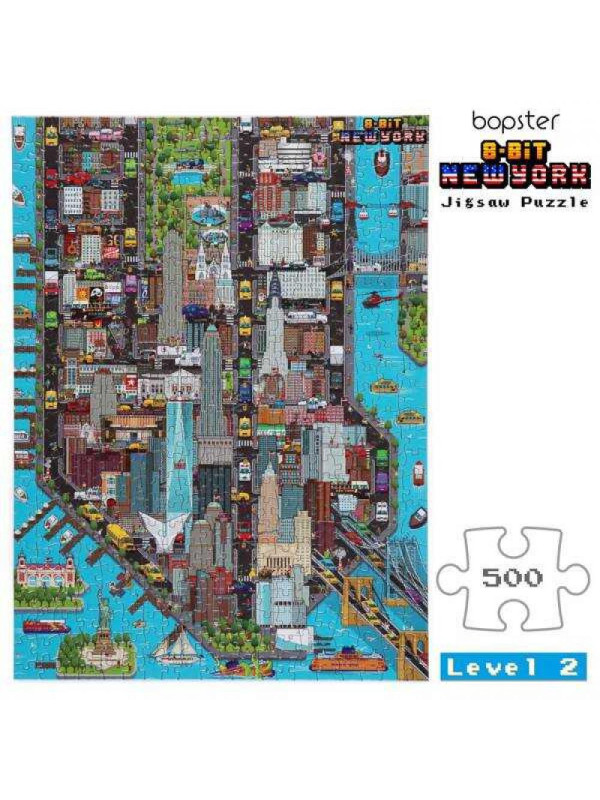 Puzzle sensoryczne dla 6 latków 8 BIT - Bopster Nowy Jork 500 el