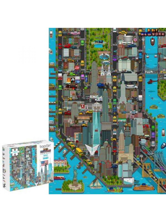 Puzzle sensoryczne dla 6 latków 8 BIT - Bopster Nowy Jork 500 el