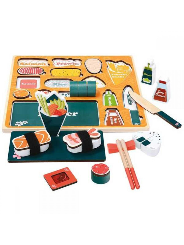 Drewniane Sushi - puzzle 3D