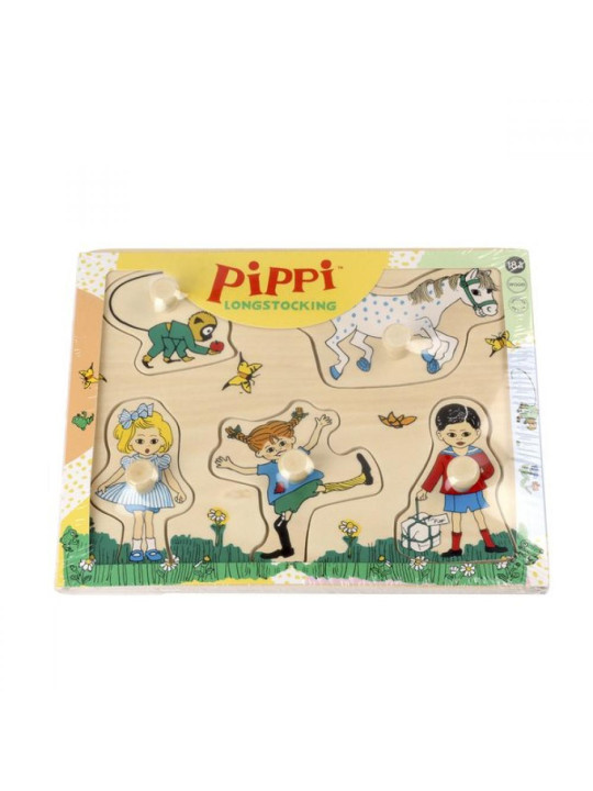 Drewniane puzzle z uchwytami 5 szt Pippi