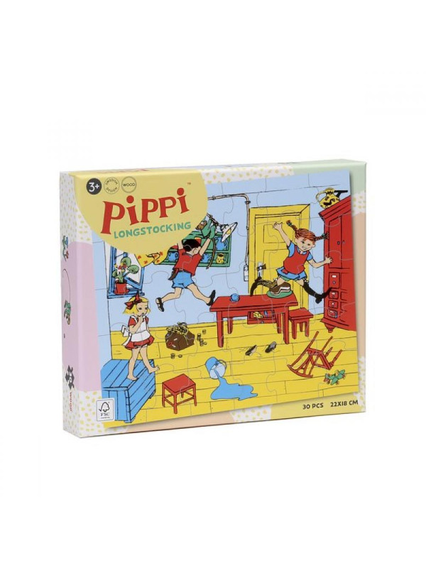 Drewniane puzzle 30 szt. Pippi