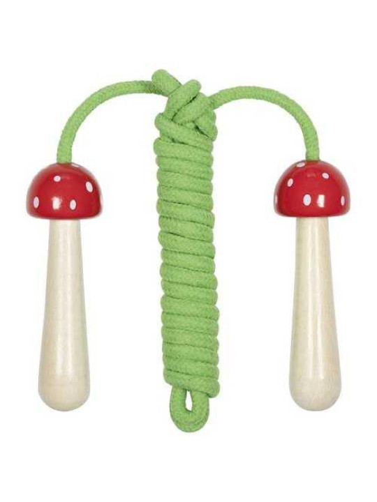 Skipping rope fly agaric with wooden handles - set of 12