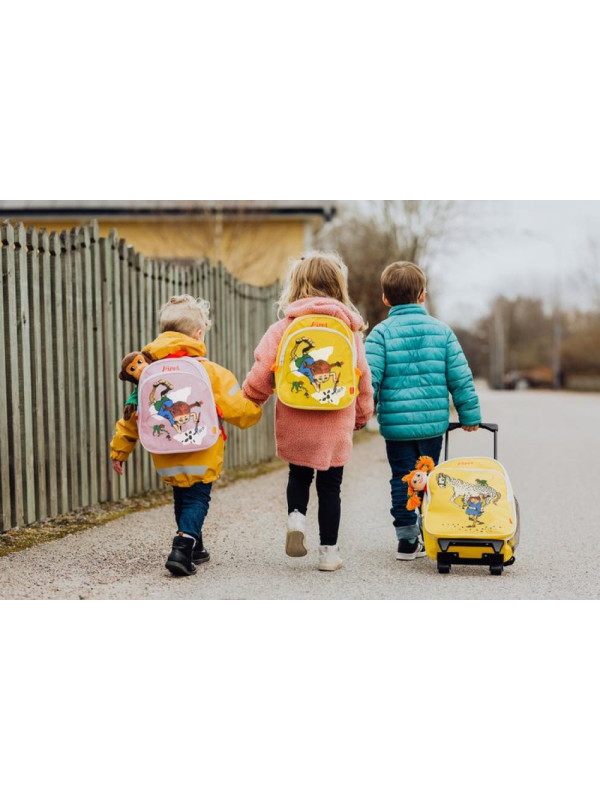 Walizka na kółkach dla dzieci, różowa Pippi