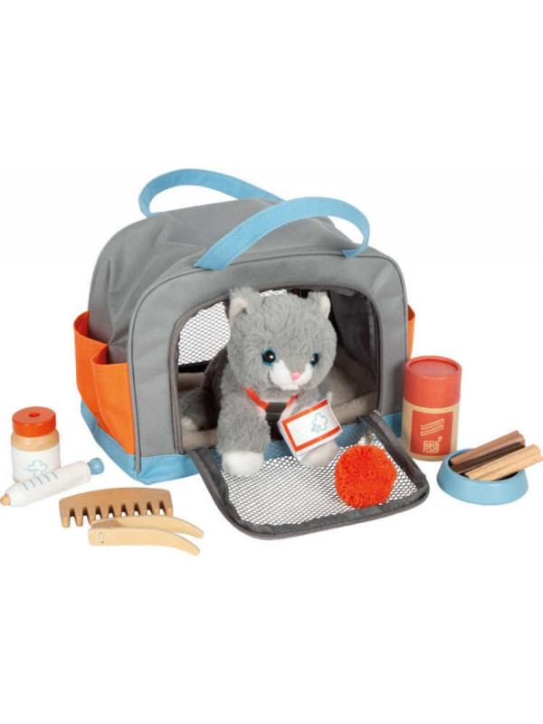 Cat with Carry Bag and Care Set