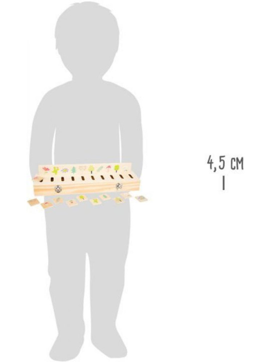 Zabawka Skrzynia memory zabawka pamięciowa dla dzieci, zabawka montessori small foot design - drewniana gra  dla 3 latka