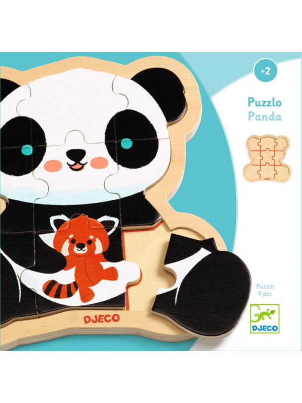 Drewniane puzzle w ramce PANDA DJ01821