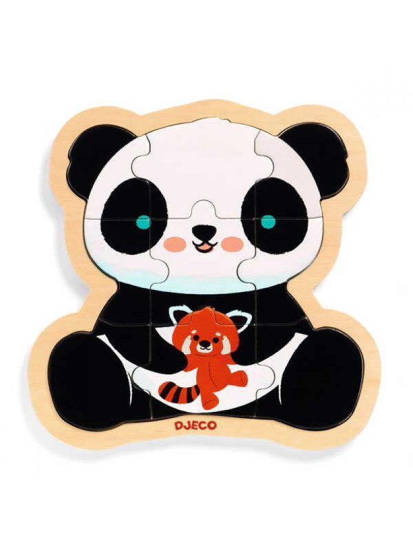 Drewniane puzzle w ramce PANDA DJ01821