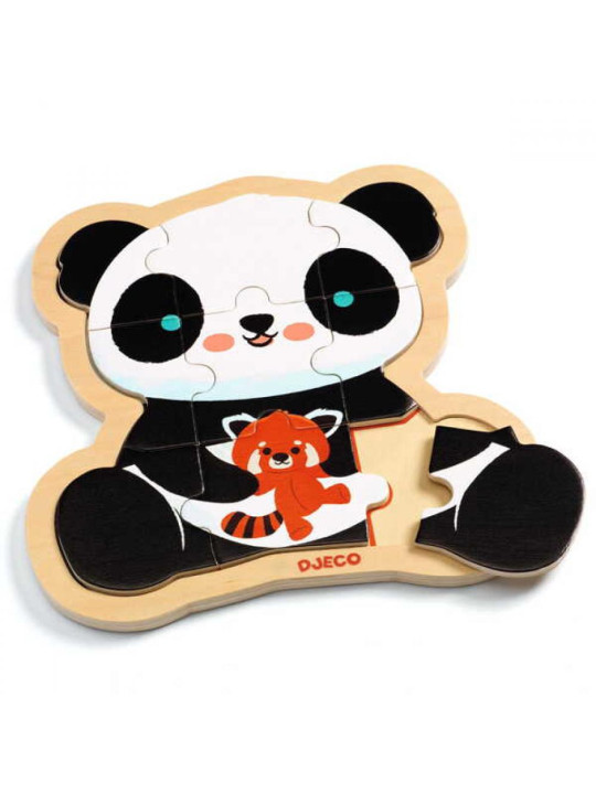 Drewniane puzzle w ramce PANDA DJ01821