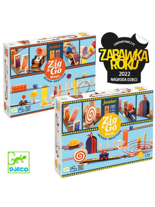 Zestaw Zig&Go Junior WYŚCIG 51 elementów DJ05650