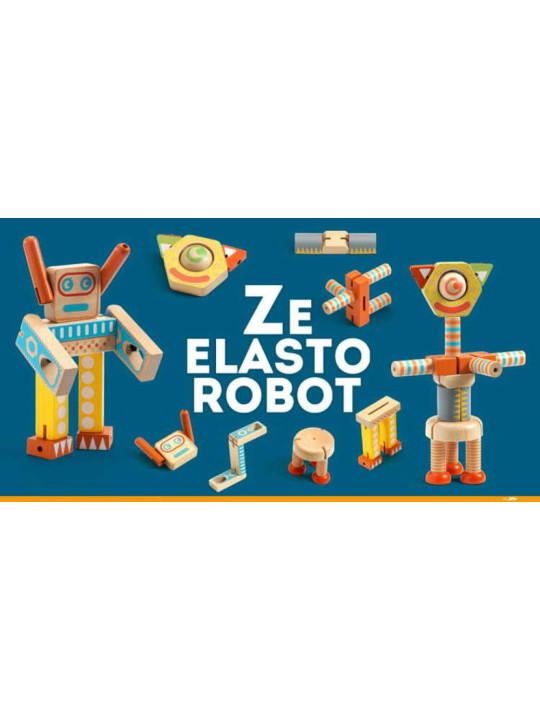 Drewniany robot ZE ELASTOROBOT DJ06435