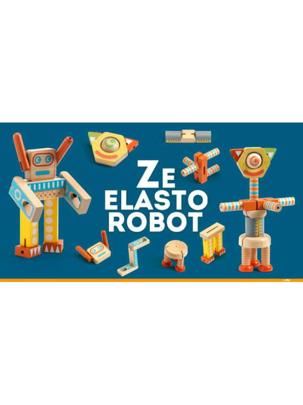 Drewniany robot ZE ELASTOROBOT DJ06435