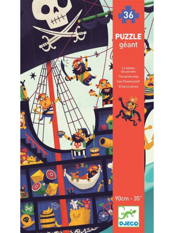 Puzzle kartonowe gigant STATEK PIRACKI DJ07129