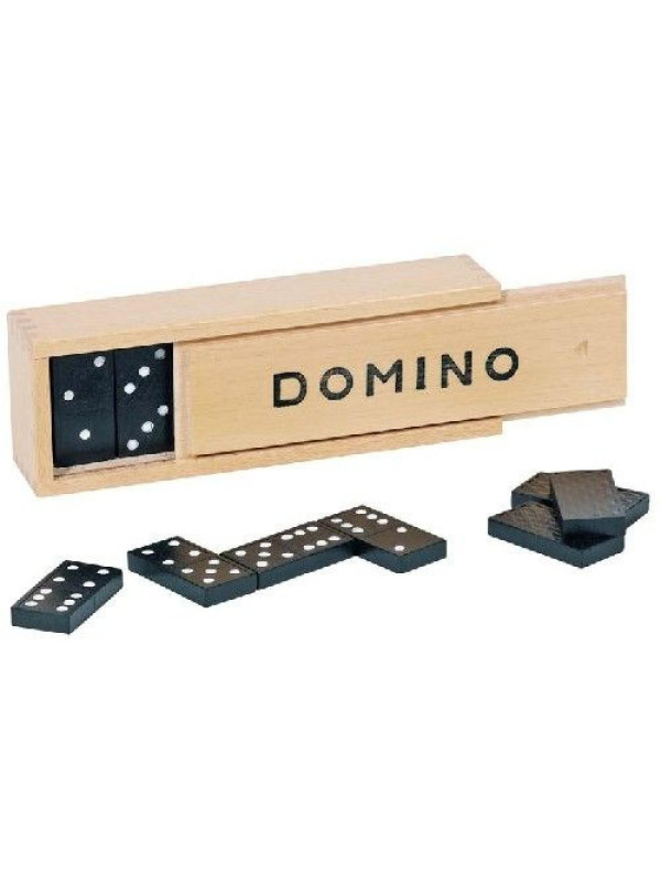 Domino dla dzieci w drewnianym pudełku, pomoce montessori goki - drewniana gra planszowa, gra dla 4 latka, Zabawki drewniane 