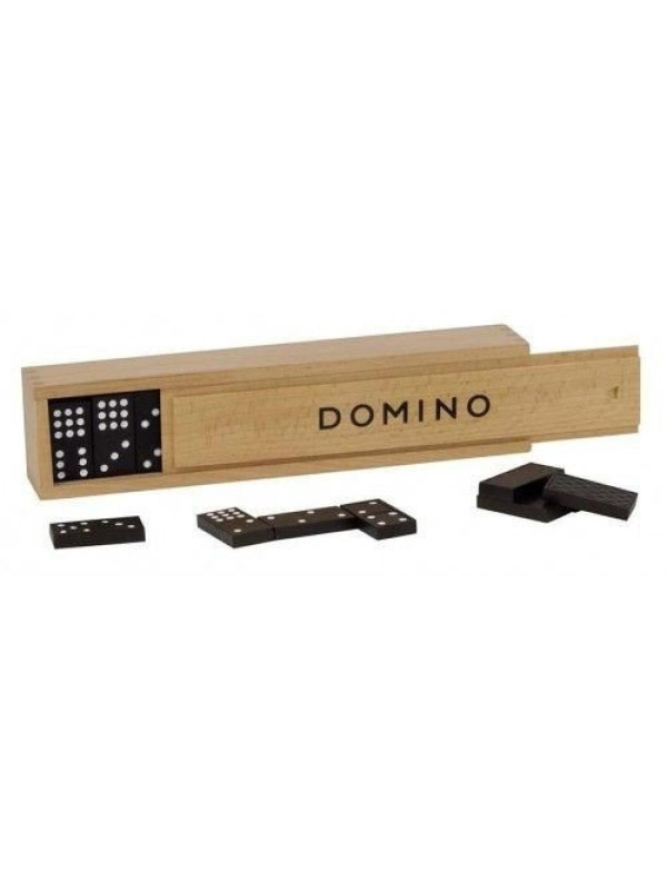 Domino w drewnianym pudełku dla dzieci pomoce montessori goki - drewniana gra planszowa, gra dla 4 latka, Zabawki drewniane  