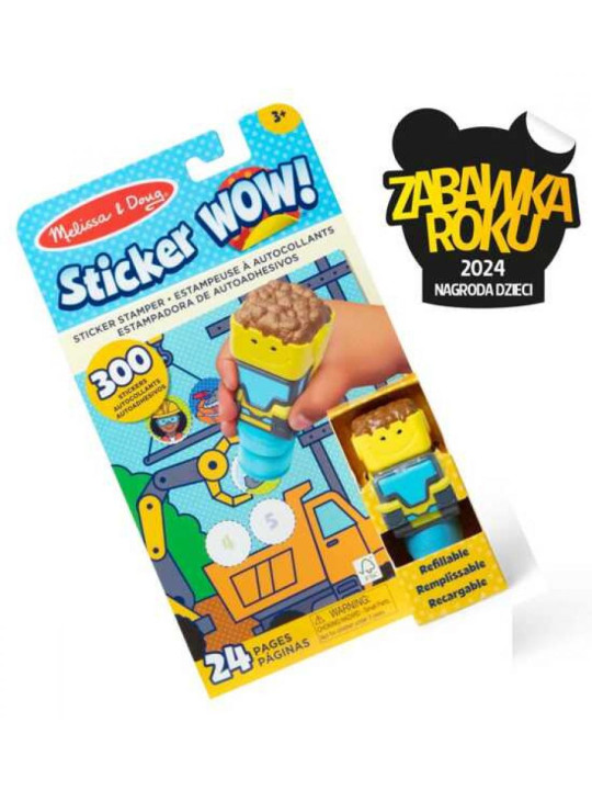 Sticker WOW! Stempelek z naklejkami- Buldożer