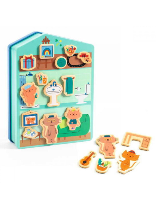 Magnetyczne puzzle DOMEK KOTKÓW DJ03089