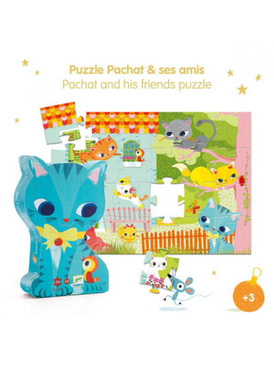 Puzzle tekturowe KOTEK PACHAT 24 el. DJ07207