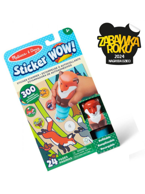 Sticker WOW! Stempelek z naklejkami- Lisek