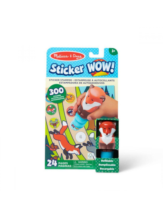 Sticker WOW! Stempelek z naklejkami- Lisek