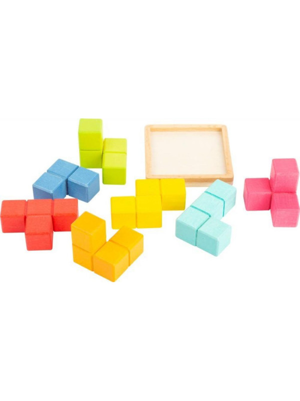 Zabawka Tetris  3d, zabawka antystresowa fidget toys dla dzieci small foot design - zabawka drewniana, zabawka planszowa dla 5 l