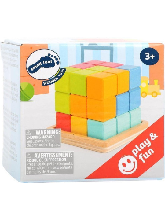 Zabawka Tetris  3d, zabawka antystresowa fidget toys dla dzieci small foot design - zabawka drewniana, zabawka planszowa dla 5 l