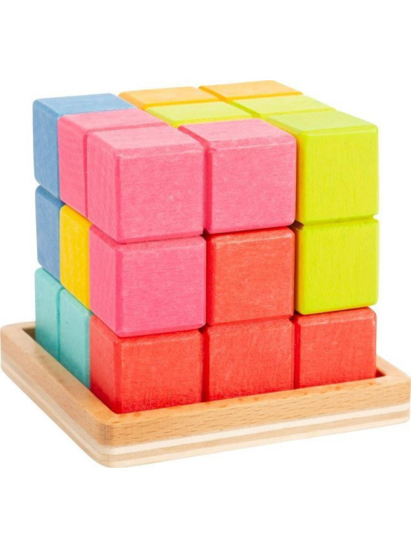 Zabawka Tetris  3d, zabawka antystresowa fidget toys dla dzieci small foot design - zabawka drewniana, zabawka planszowa dla 5 l