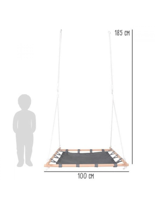 Drewniana Huśtawka dla dzieci Nest Swing Wooden Frame small foot design - zabawka dla 3 latka