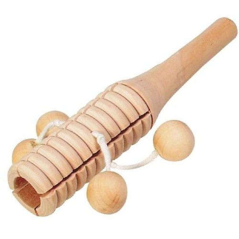 Instrument perkusyjny, blockdrum z 4 drewnianymi kulkami do zabawy dla dzieci, pomoce montessori  goki - drewniana zabawka muzyc